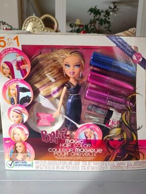 MGA Bratz 5-In-1 Cloe Magic Hair Color Doll Figure Purple Streaks Beautiful